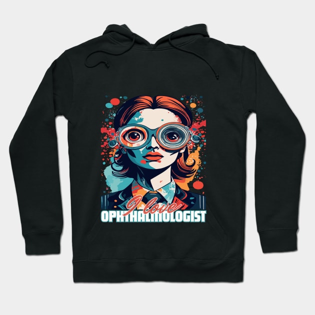 I love ophthalmologist woman. Hoodie by Brafdesign